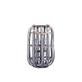 Urban Trends Collection Wood Round Lantern with Top Rope Hanger Weathered Wash Gray Extra Large 16567